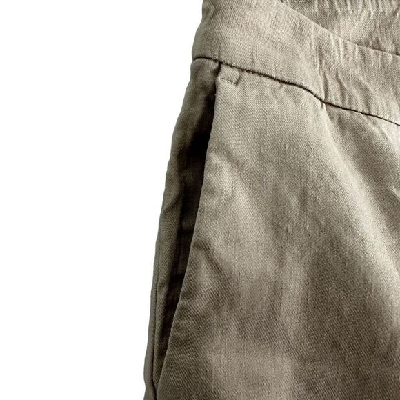 J. Jill Linen Stretch Crop Pant size 12 Khaki - Picture 5 of 6